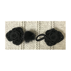 Hekte SVART AGRAFF med pels